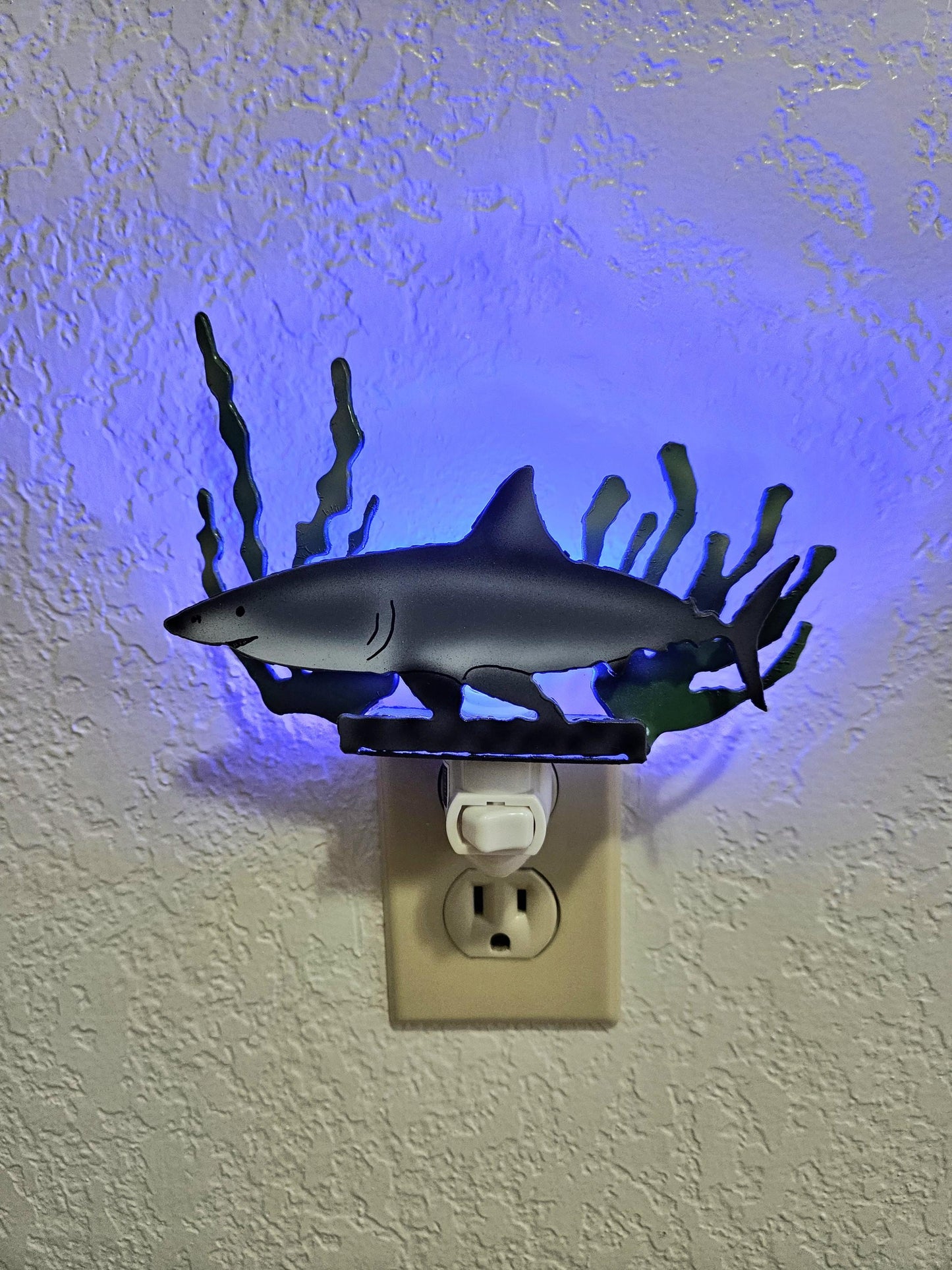 Great White Shark Night Light- made out of durable, hand-painted steel