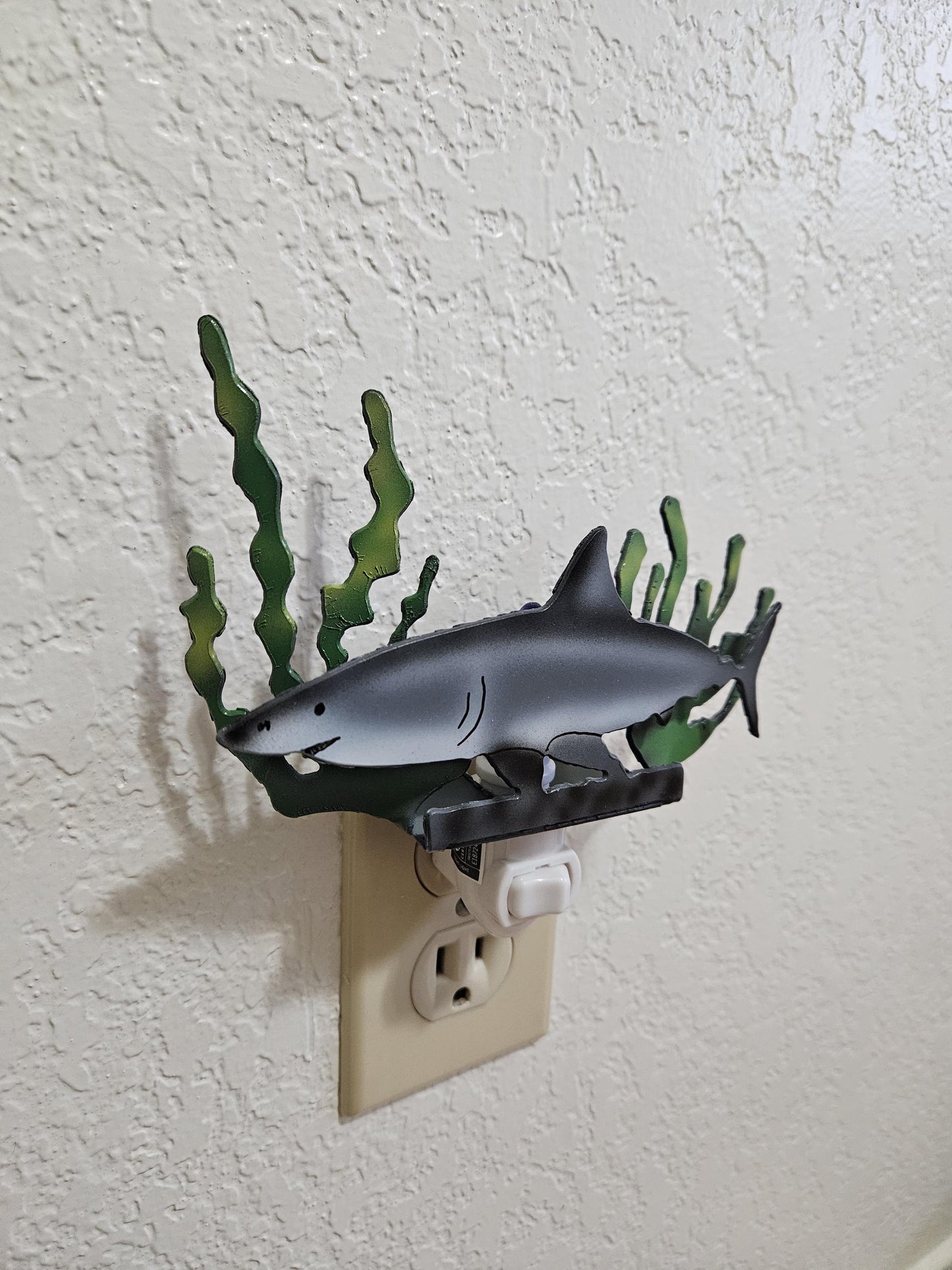 Great White Shark Night Light- made out of durable, hand-painted steel