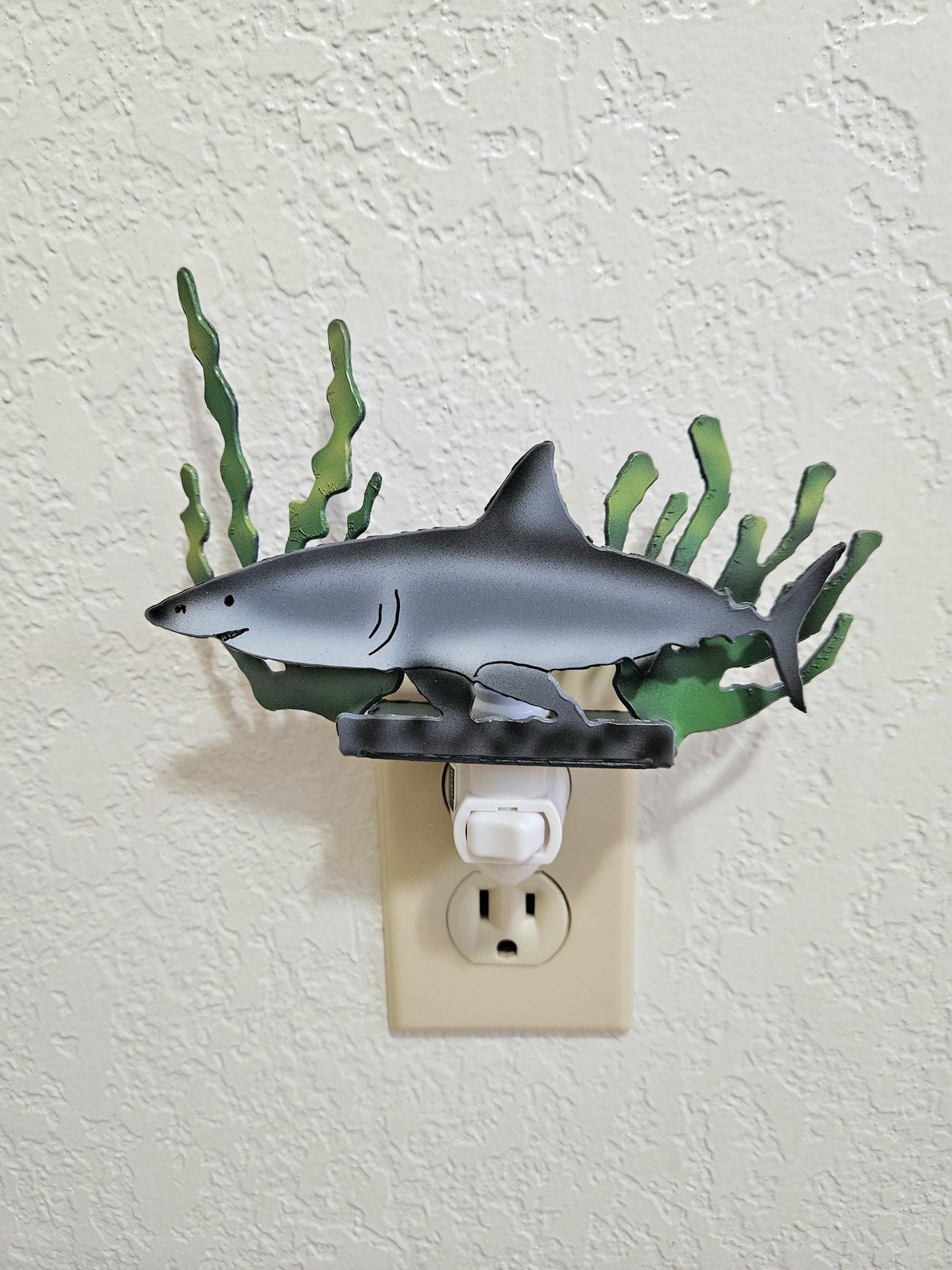 Great White Shark Night Light- made out of durable, hand-painted steel
