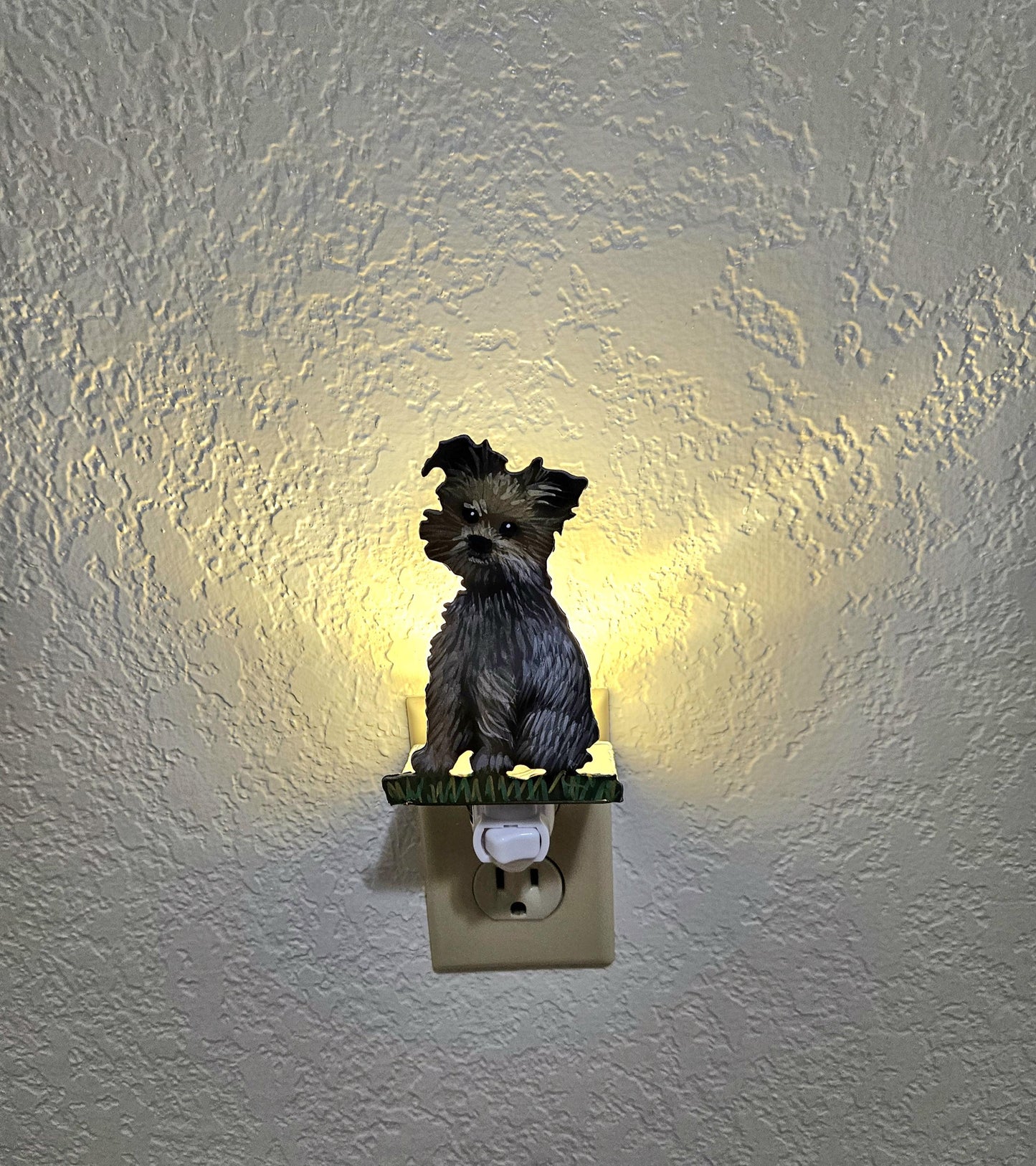Yorkie Art as a Night Light- made out of durable, hand-painted steel