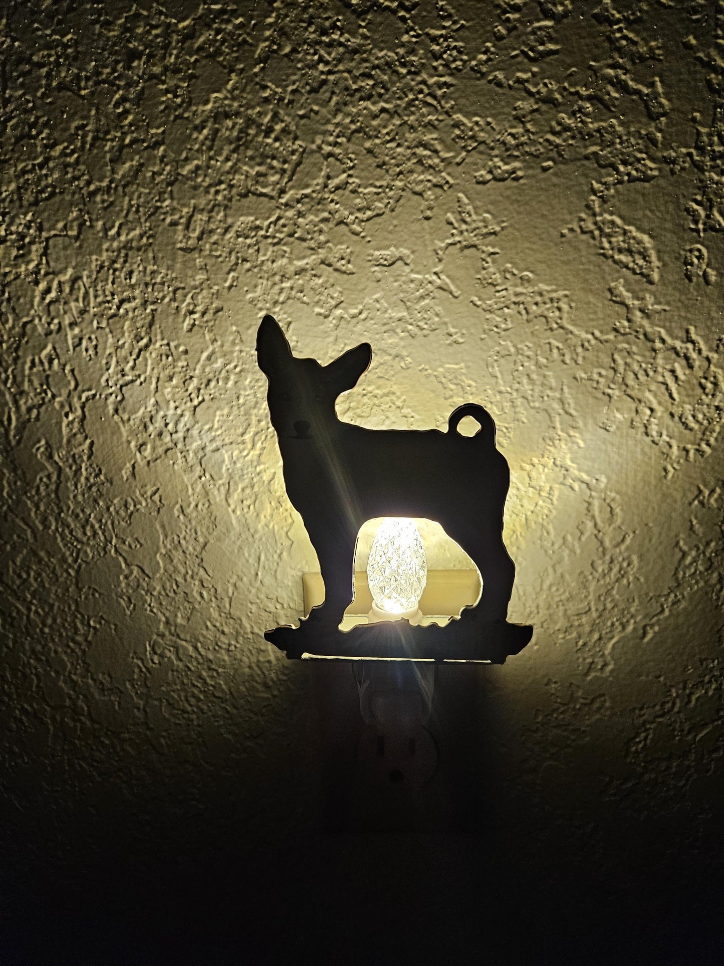 Basenji Art as a Night Light- made out of durable, air-brushed steel