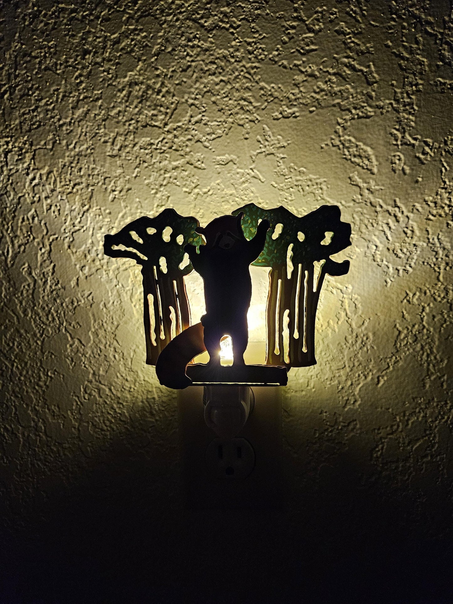 Red Panda Walking on its Hind Legs as a Night Light- made out of durable, hand-painted steel