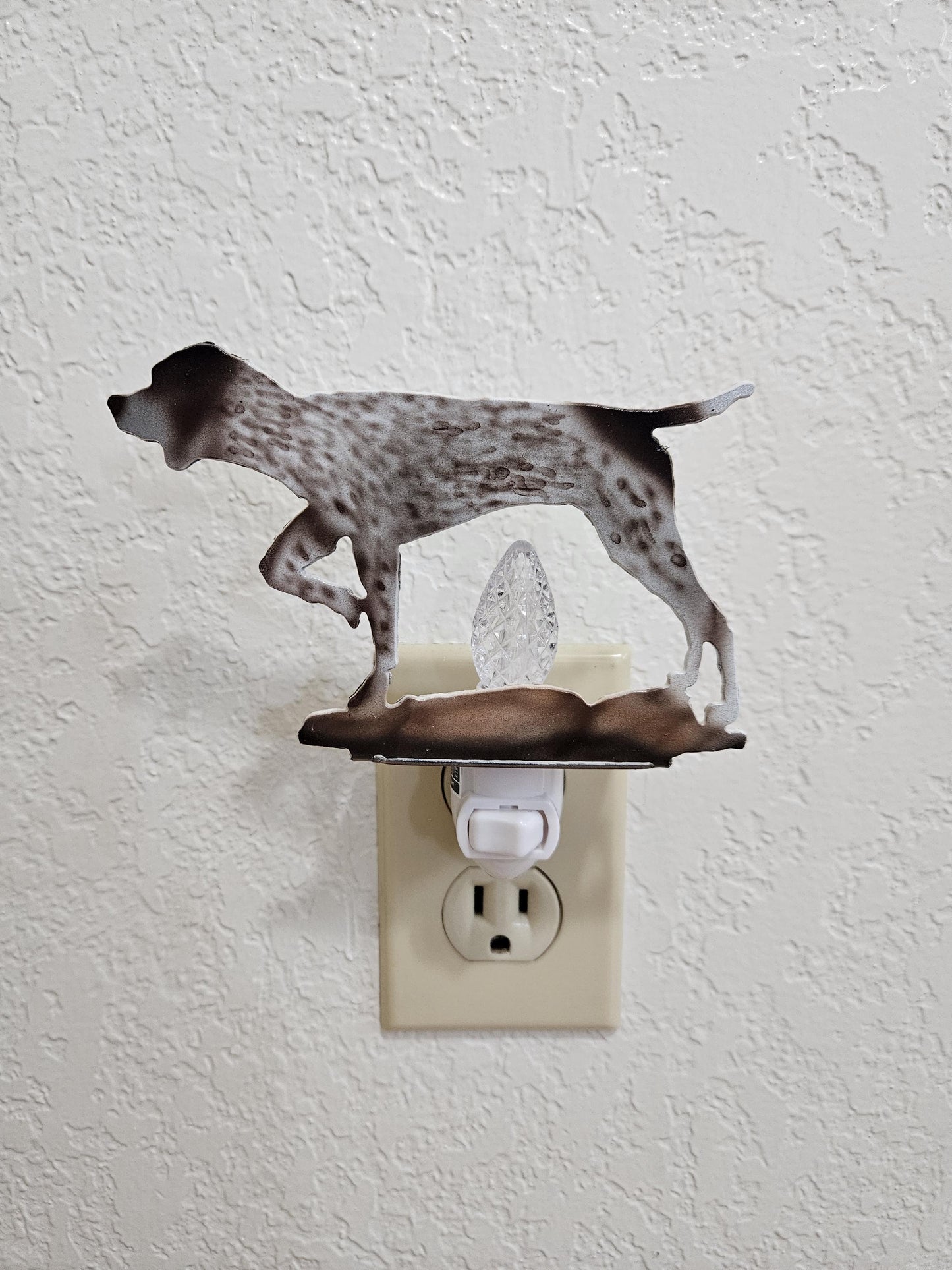 Pointer Art as a Night Light- made out of durable, air-brushed steel