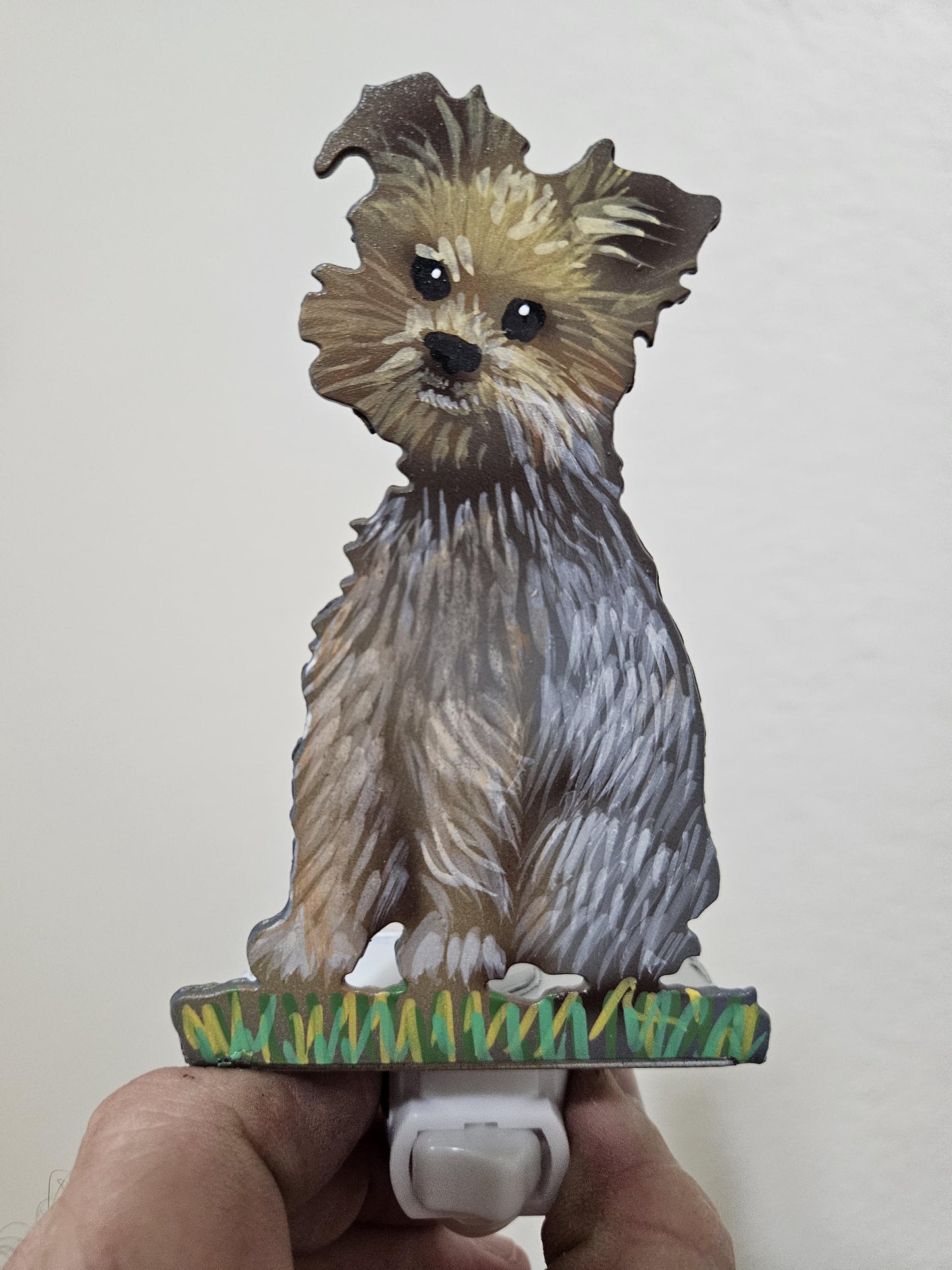Yorkie Art as a Night Light- made out of durable, hand-painted steel