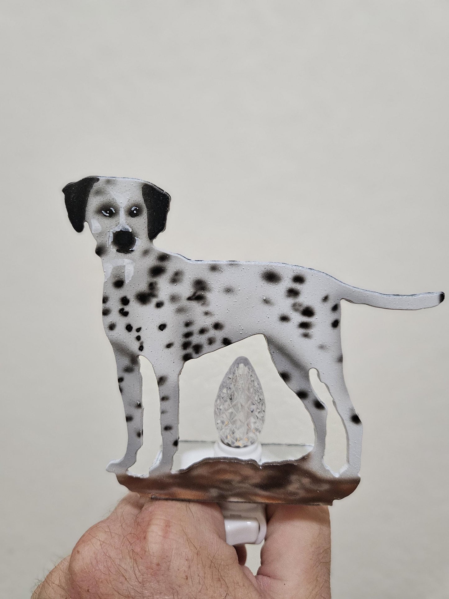 Dalmatian Art as a Night Light- made from durable, air-brushed steel