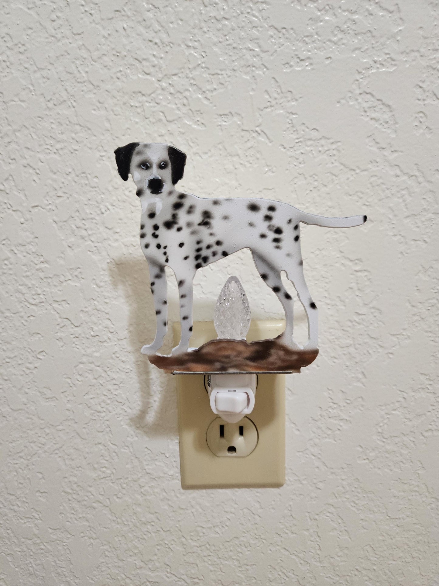 Dalmatian Art as a Night Light- made from durable, air-brushed steel