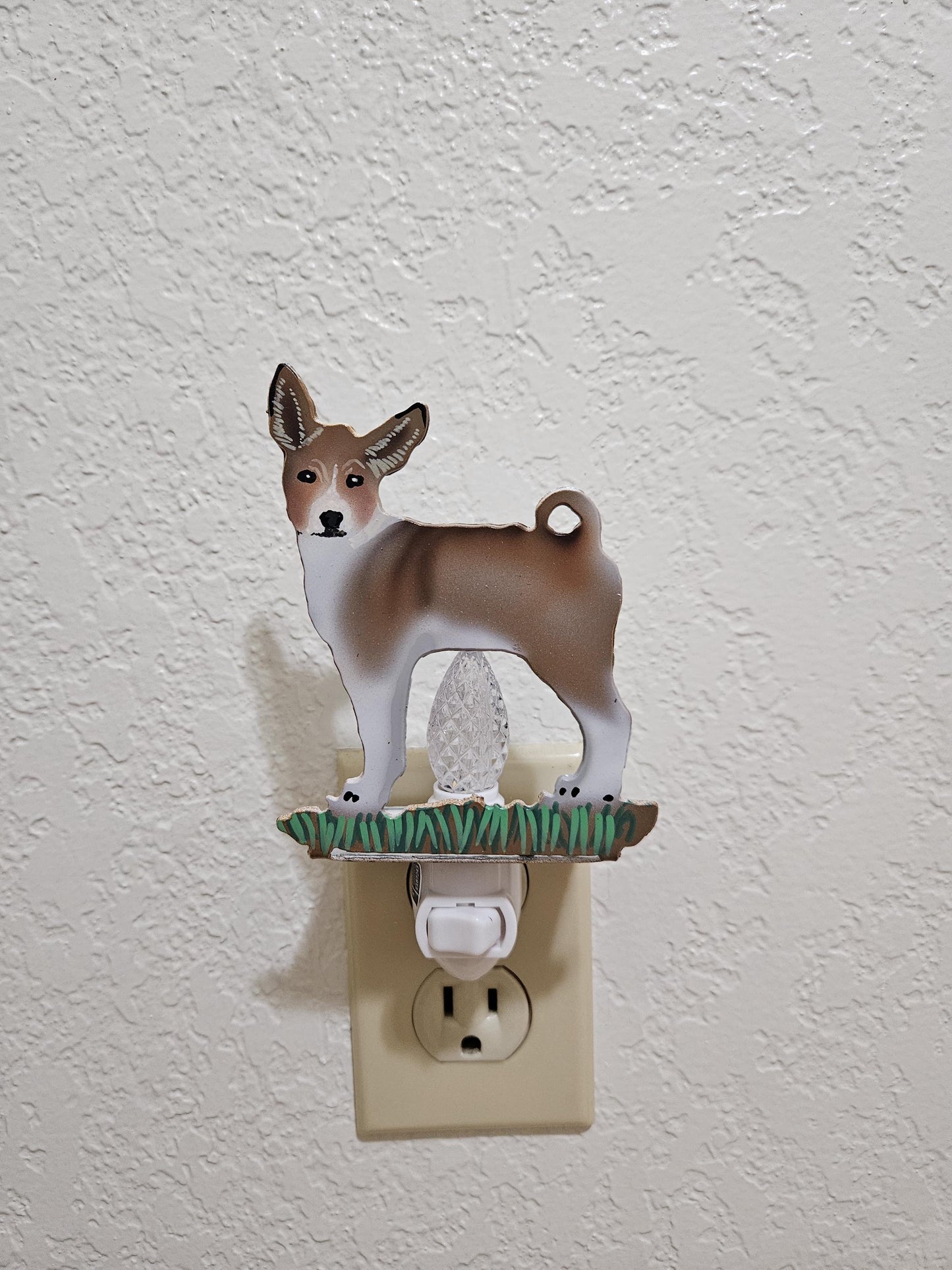 Basenji Art as a Night Light- made out of durable, air-brushed steel