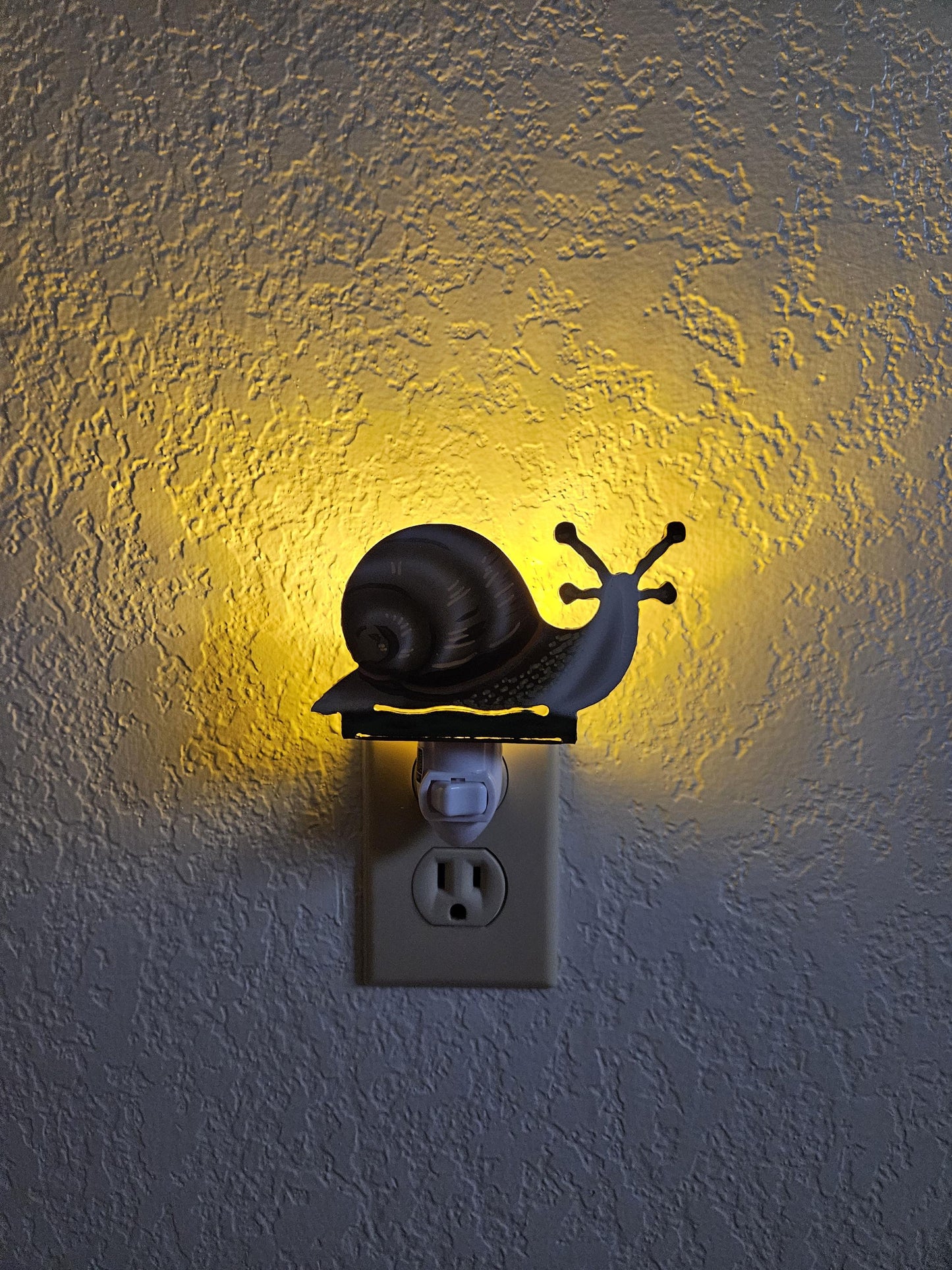Garden Snail Art as a Night Light- made from durable, hand-painted steel