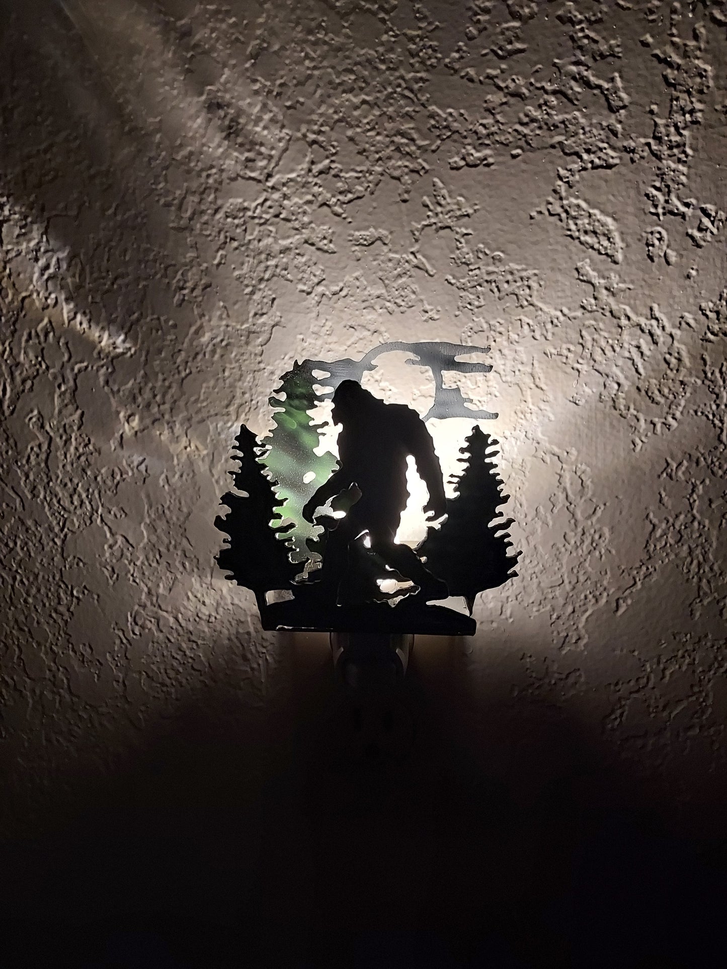 Sasquatch Bigfoot Art as a Night Light made out of Durable Steel in America