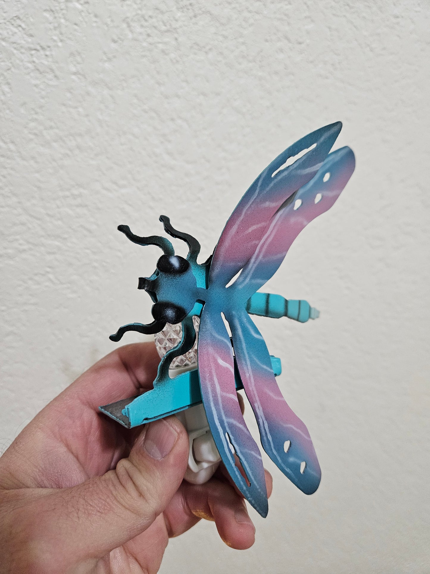 Dragonfly Art in the form of a 3D Night Light made out of Durable Steel