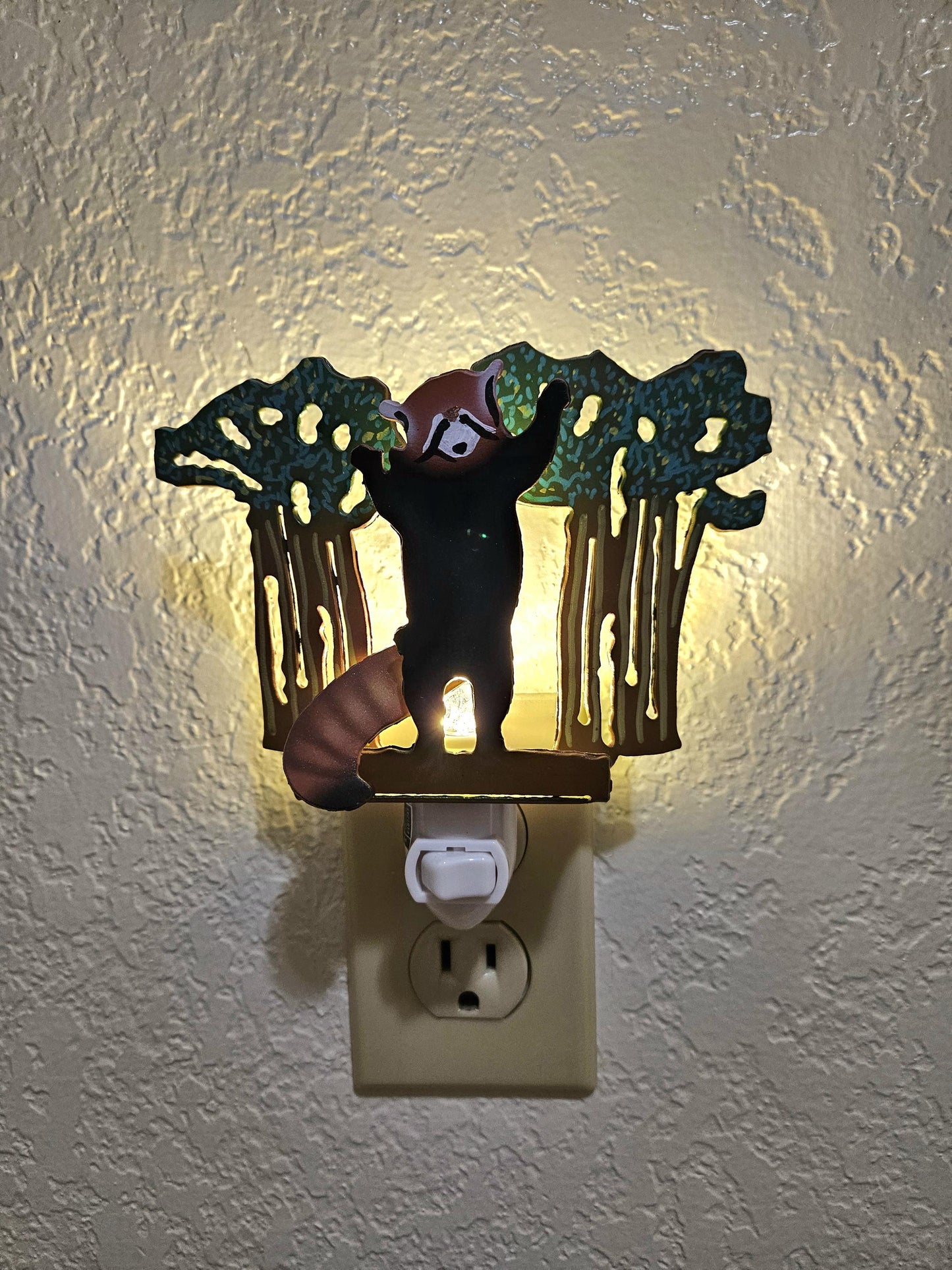 Red Panda Walking on its Hind Legs as a Night Light- made out of durable, hand-painted steel