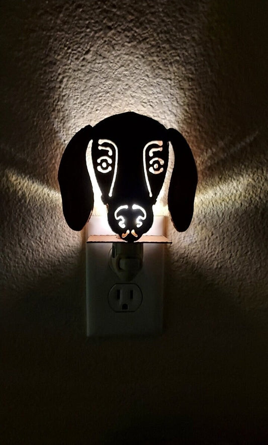 Dachshund Doxie Wiener Dog Night Light made out of Rusted Steel